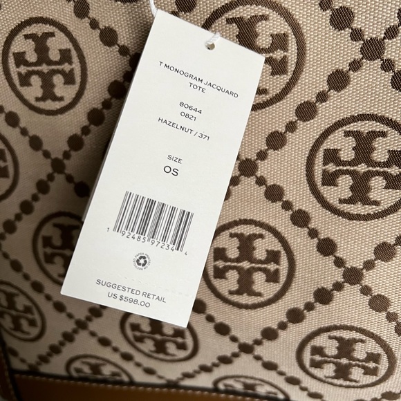 Tory Burch Large Logo T Monogram Tote Bag - Picture 4 of 9
